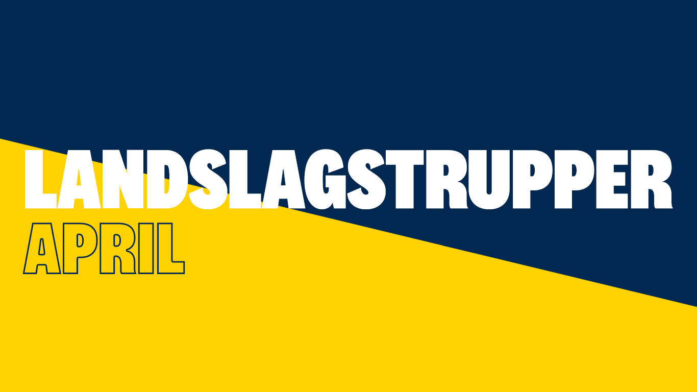 Landslagstrupper April